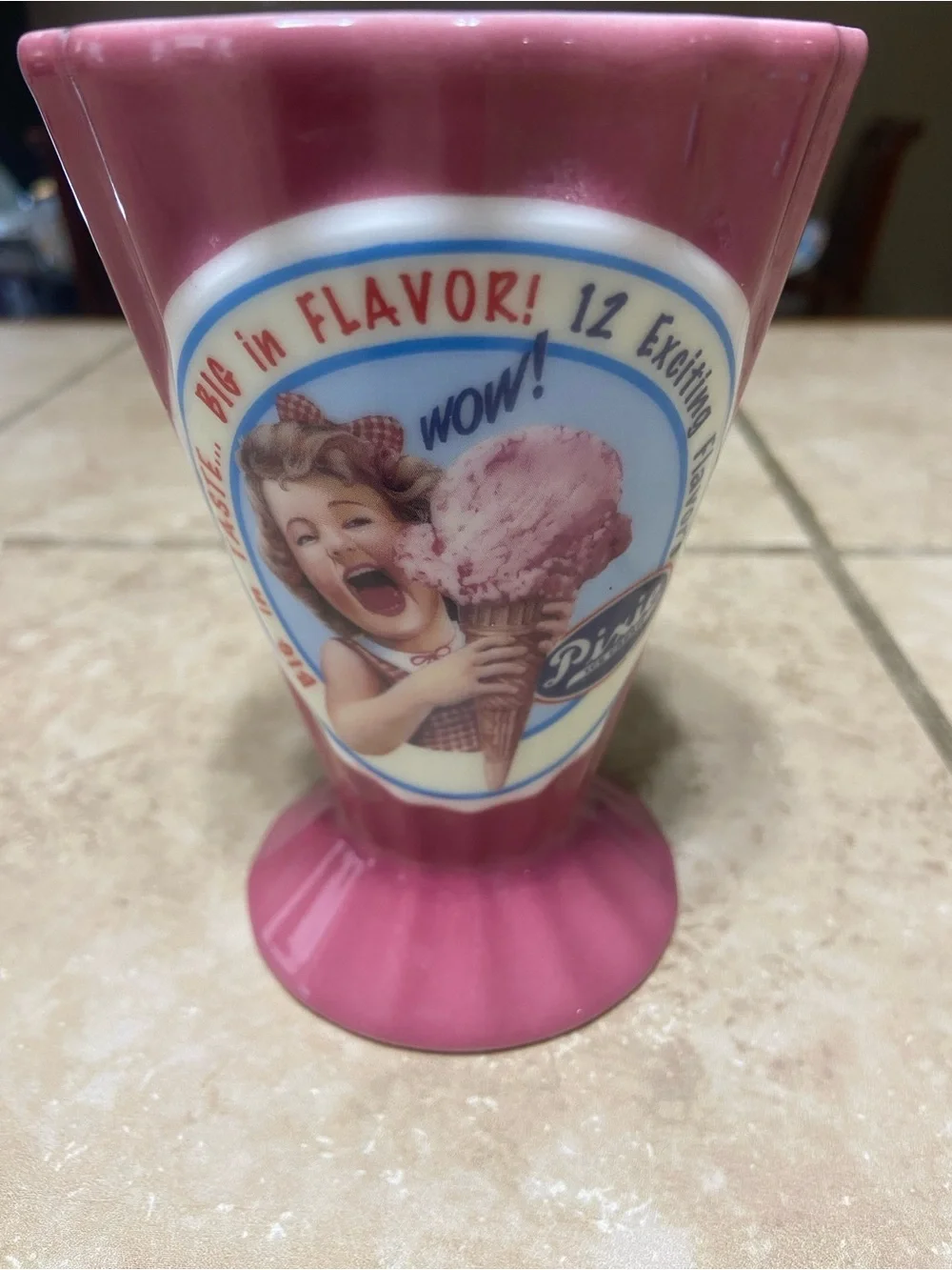 Villeroy & Boch Pink Retro Ice Cream Sundae Glass